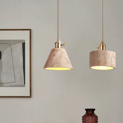 Modern Cream Style Yellow Cave Stone Chandelier