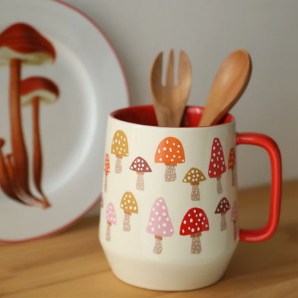 Large Mushroom Mug 600ml | Cute Ceramic Coffee Cup