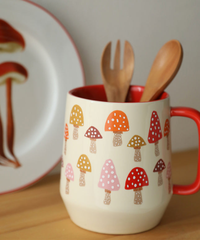 Large Mushroom Mug 600ml | Cute Ceramic Coffee Cup