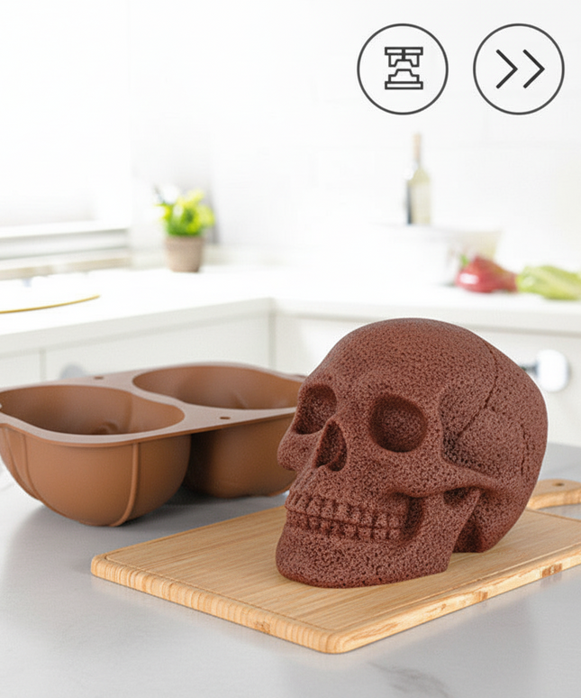 Silicone Skull Shaped Baking Mold – Cake, Chocolate, Jelly | Ikeame