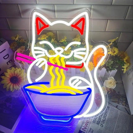 Noodle Cat LED Lamp – Rechargeable Cute Animal Light