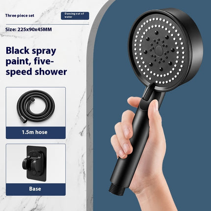 Supercharged 5-Speed Shower Head Set | Portable with Hose & Base – Ikeame