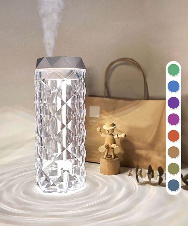 Crystal Rose Lamp Humidifier – LED Atmosphere Light & Cool Mist | 1000ml or 400ml