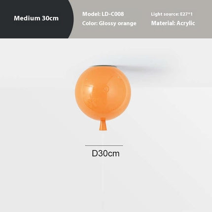 Balloon Shaped Ceiling Light Shade – Colourful Modern LED Acrylic Lamp