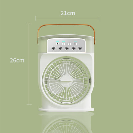 Portable USB Air Cooler Fan | Mist Cooling Fan with LED Light