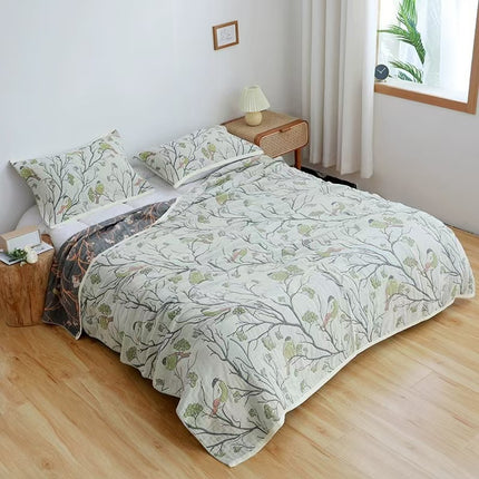 Cotton Gauze Blanket | Hawthorn Floral Summer Quilt