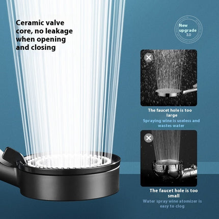 Supercharged 5-Speed Shower Head Set | Portable with Hose & Base – Ikeame