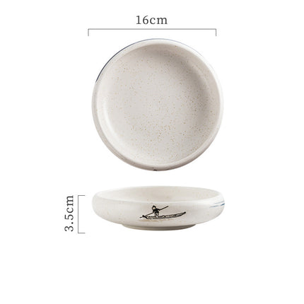 Small Dish Seasoning Ceramic Circular