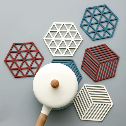 Silicone Coaster Set | Heat Resistant Hexagon Table Mats