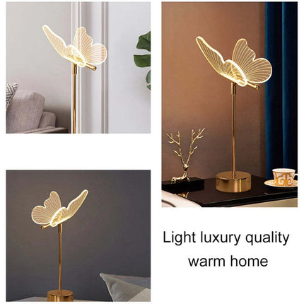 Butterfly Table Lamp – USB Rechargeable or Plug-In | 3-Colour Modern LED
