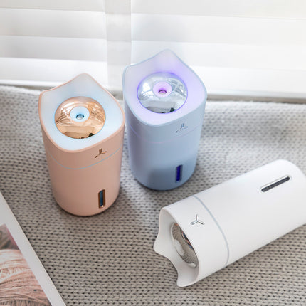 Portable Air Humidifier 💧 – 1L, USB or Battery, Pink, Blue or White