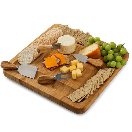 Bamboo Cutting Board with Knife Drawer | Multifunction Kitchen Board