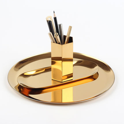 Gold Stainless Steel Hexagon Vase or Pen Holder – Minimalist Organiser