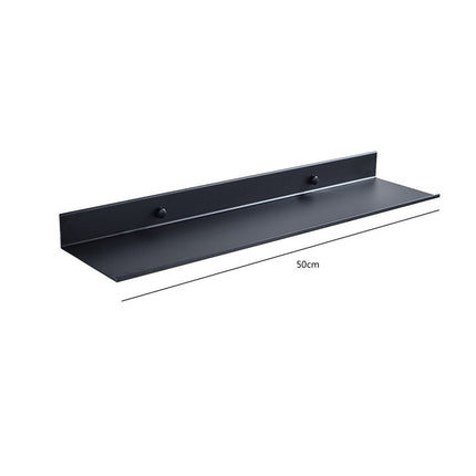 Black Bathroom Shelf – Non-Perforated Wall-Mounted Storage | Ikeame