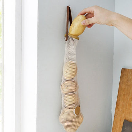 Long Storage Net Bag with Handle – Pastoral Kitchen Fruit & Veg Storage