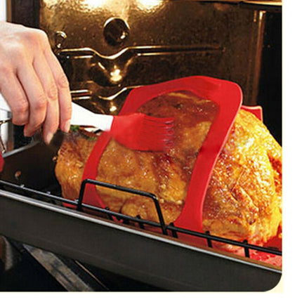 High-Temperature Silicone Baking Mat & Tray – Red