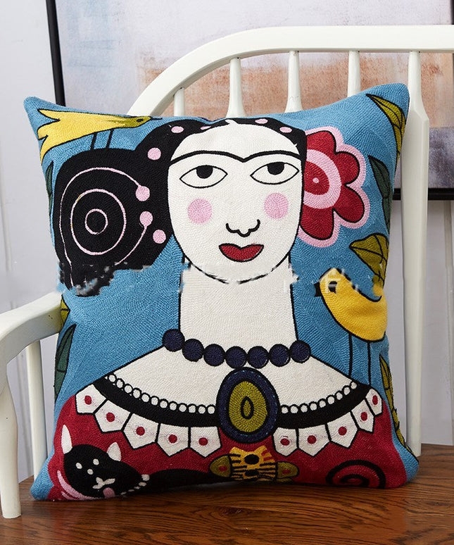 Colourful Embroidered Cushions – 4 Unique Designs