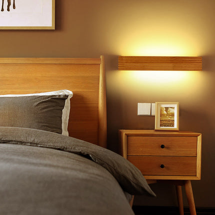 Nordic Solid Wood LED Wall Light — Mirror / Vanity / Bedside