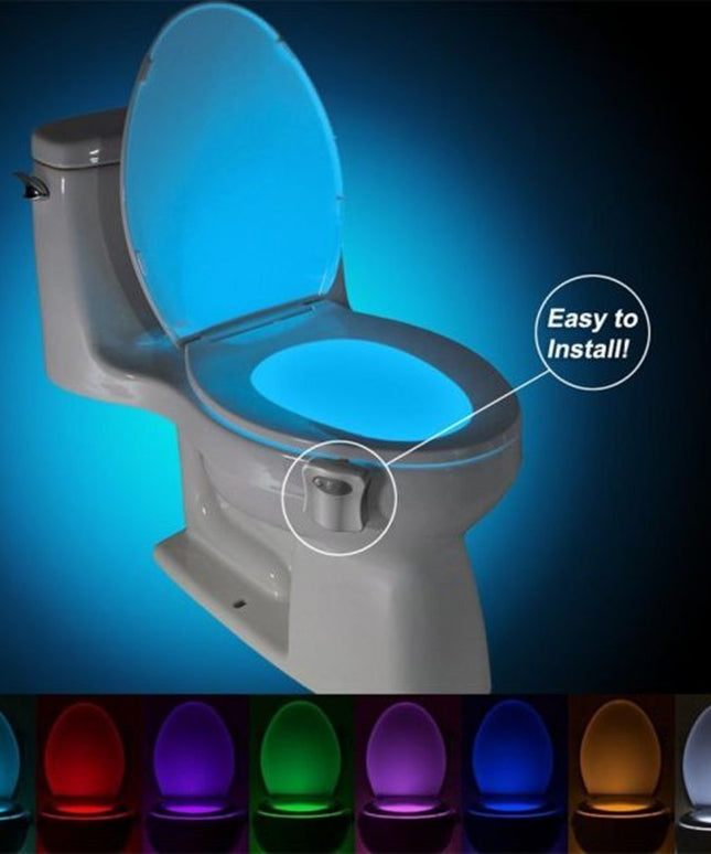 16 Colour LED Toilet Night Light – Pack of 2 | Motion-Activated