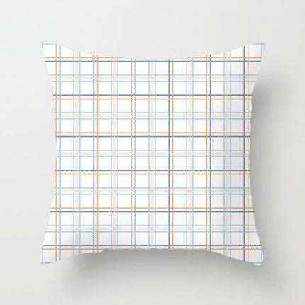 Geometric Cushion Covers Set | Colourful Peach Skin Pillows 45x45