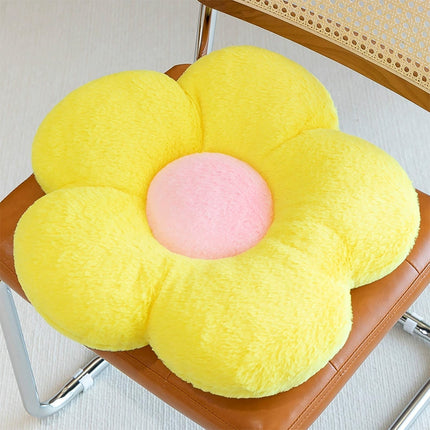 Flower Shaped Plush Cushion – Green or Black Petals | Super Soft Pillow