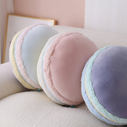 Super Soft Macaron Throw Pillows – Cute Plush Cushions in Pink, Blue & Purple