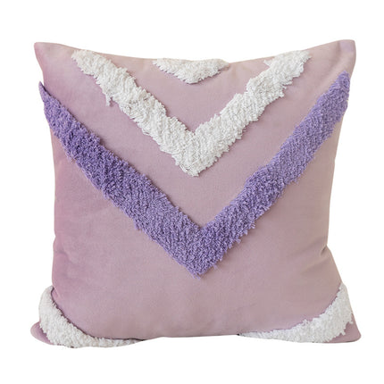 Nordic Style Tufted Cushion with 3D Geometric Patterns