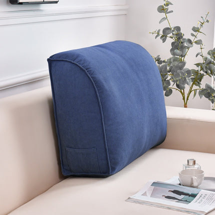 Supportive Backrest Pillow – Elegant Comfort in Smokey Grey, Luxury Blue and Pink