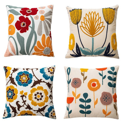 Pastoral Yellow Flower Cushion – Cosy Country Style 🌼