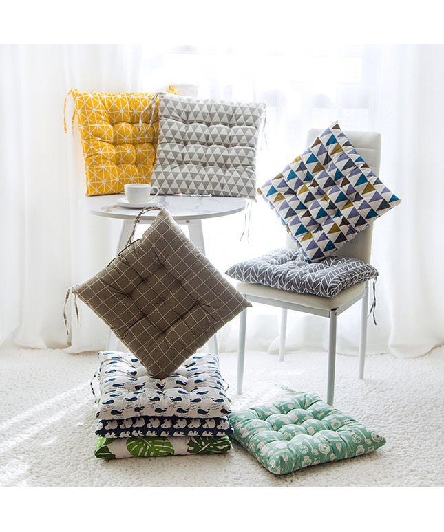 Summer Chair Cushion 40x40cm | Soft Linen Cotton Seat Pad