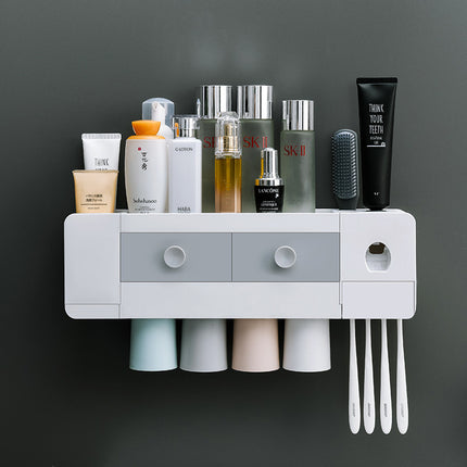 Magnetic Wall-Mounted Toothbrush Holder with Automatic Toothpaste Dispenser 🪥✨