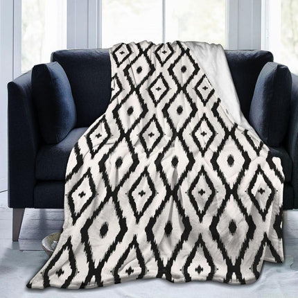 Bohemian Flannel Blanket | Tribal Pattern Cosy Throw