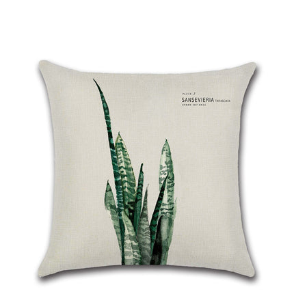 Flax Leaf Cushion Cover 45x45 | Minimalist Botanical