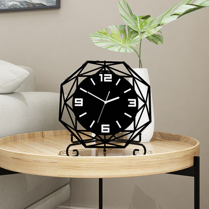 Modern Art Desk Clock 🕒 – Mercer Movement, Black