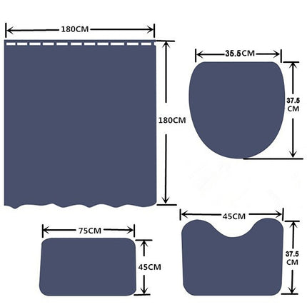 Colourful Sea Turtle Shower Curtain & Bathroom Mat Set 🐢🌊