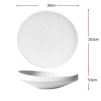 Deep Ceramic Plates 🍽️ – Thick-Sided, 4 Designs
