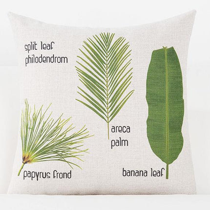 Nordic Botanical Cushion Cover | Rainforest Pillow 45x45