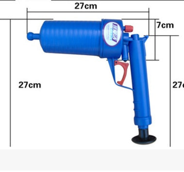 Air Power Drain Blaster Gun – High-Pressure Pipe Cleaner with 4 Attachments
