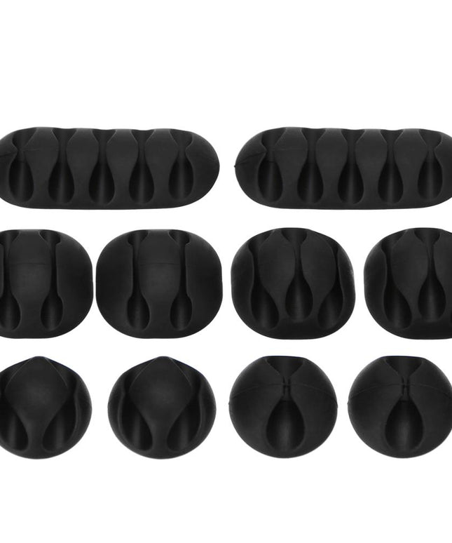Cable Organiser Clips – Desktop Wire Holder Set (10 Pack)