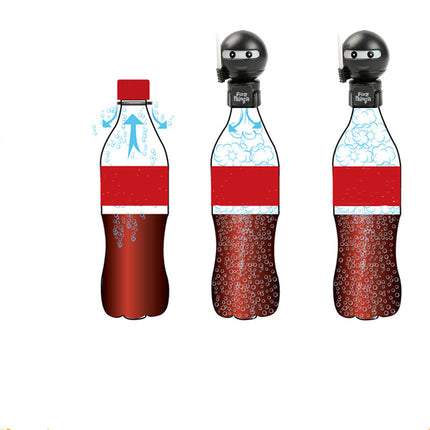 Fizz Ninja Carbonated Drink Saver | Leak-Proof Fizzy Bottle Lid