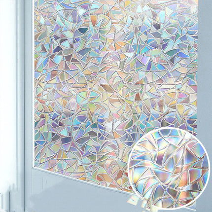3D colorful glue-free balcony bathroom frosted window sticker