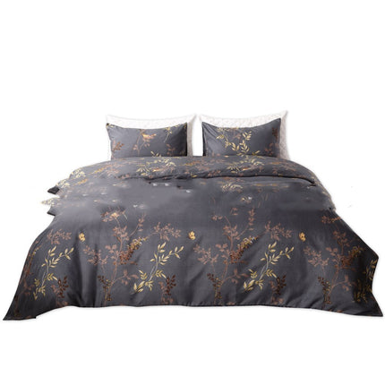 Luxury Floral Duvet Cover Set – Black or Blue, 3 Pieces