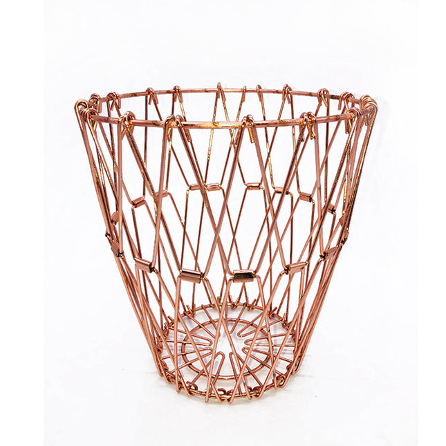 Copper Foldable Fruit Basket 🥭 – Multi-Shape Stainless Steel
