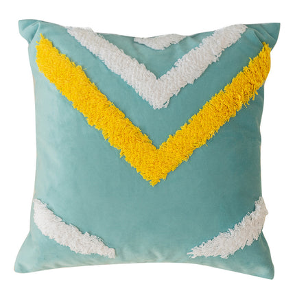 Nordic Style Tufted Cushion with 3D Geometric Patterns