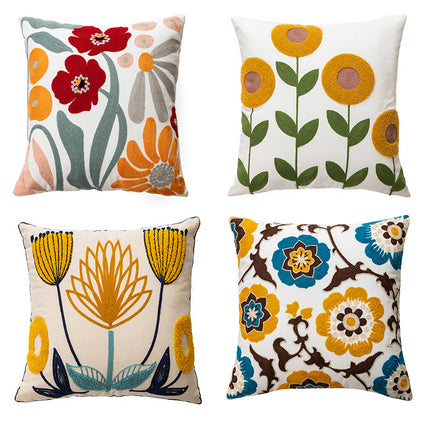Pastoral Yellow Flower Cushion – Cosy Country Style 🌼