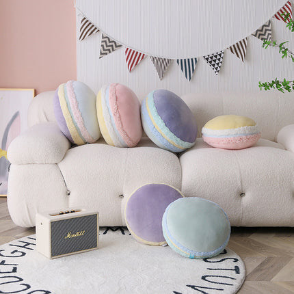 Super Soft Macaron Throw Pillows – Cute Plush Cushions in Pink, Blue & Purple
