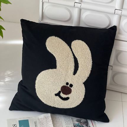 Animal Embroidered Cushion 45x45 | Decorative Animal Pillow