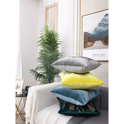 Luxury Parrot Embroidered Cushion – Deep Forest Green 🦜🌿