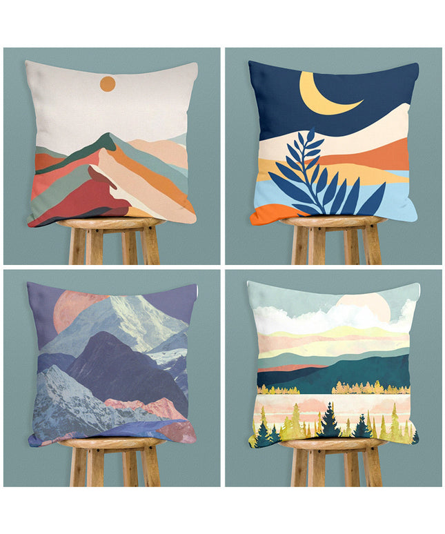 Lanscape Print Cushion Cover – 4 Designs, Abstract Landscape