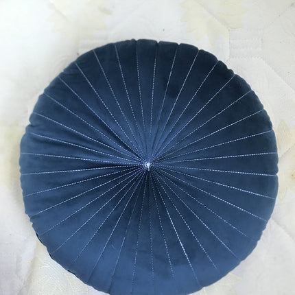 Nordic Style Khaki Round Velvet Cushion with Core – 40x40x10cm